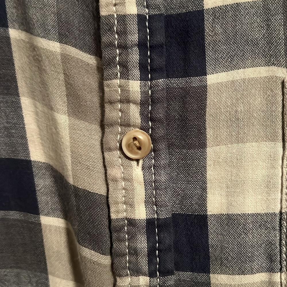 Bass - Blue and grey Shirt bottom down long Comfortable, reversible, cotton ☀️ - Picture 5 of 13